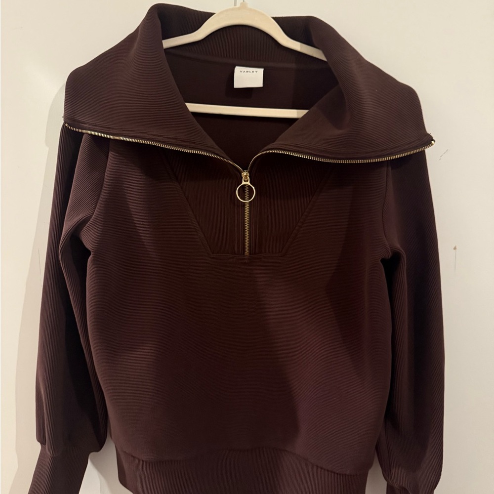 Varley Chocolate Brown Half Zip